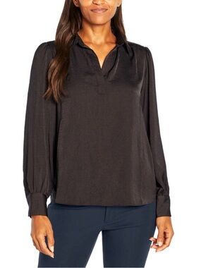 Banana Republic Black V-Neck Blouse